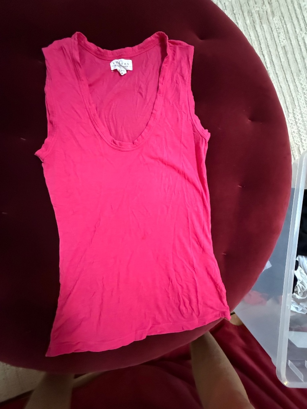 Hot Pink Velvet Tank top